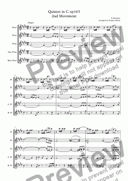 page one of Quintet in C op163 2nd Movement