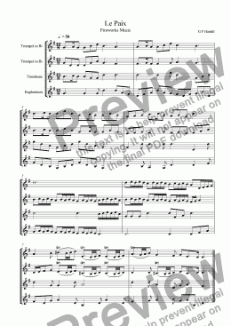 page one of Le Paix from Fireworks Music