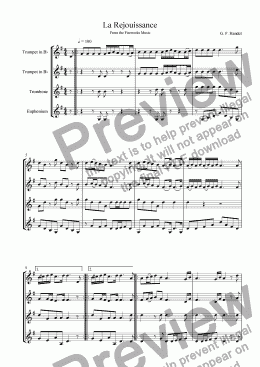 page one of La Rejouissance from Fireworks Music