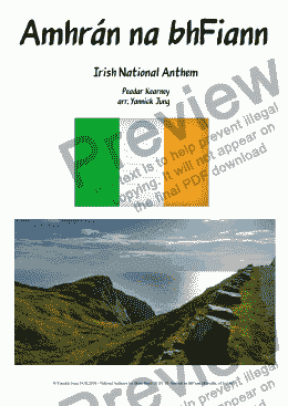 page one of Amhrán na bhFiann - Irish National Anthem for Brass Band