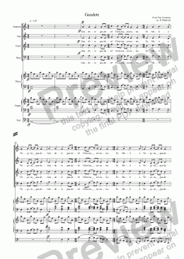 page one of Gaudete SATB Version 