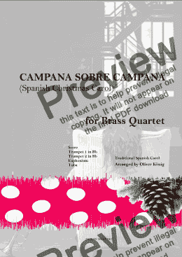 page one of Campana sobre Campana for Brass Quartet
