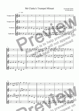 page one of Trumpet Minuet