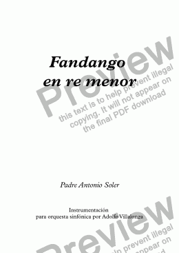 Fandango en re menor - Download Sheet Music PDF file
