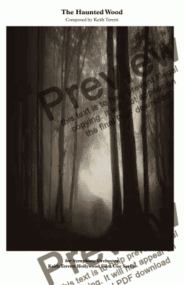 page one of Haunted Woods (The) for Symphony Orchestra (Hollywood Film Cue Series)