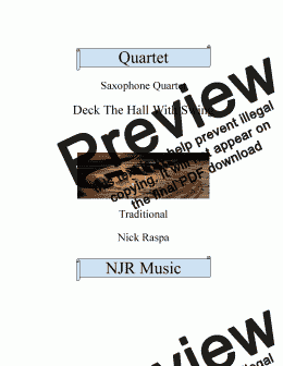 page one of Deck The Hall With Swing - Easy Saxophone Quartet (AATB)