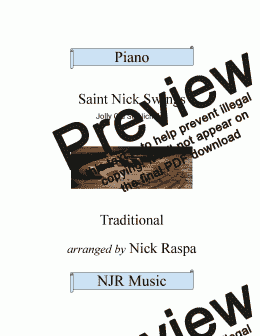 page one of St. Nick Swings - Advanced Piano