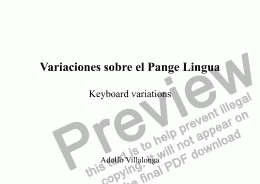 page one of Variaciones sobre el Pange Lingua