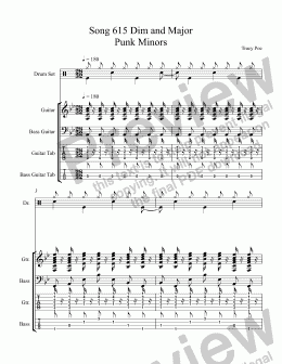 page one of Song 615 Dim Major Punk Minors