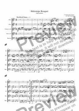 page one of  Joplin & Chavin: "Heliotrope Bouquet" - wind quintet