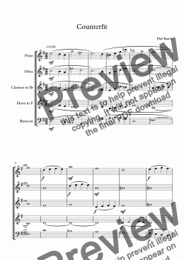 page one of CounterFit - Wind Quintet