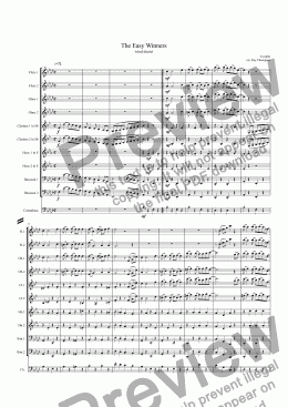 page one of Scott Joplin: The Easy Winners - symphonic wind dectet ( and opt bass)