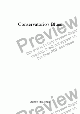 page one of Conservatorio's blues 