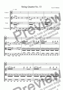 page one of String Quartet No. 53