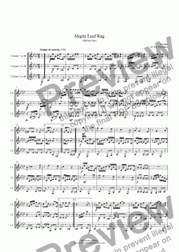 page one of Maple Leaf Rag