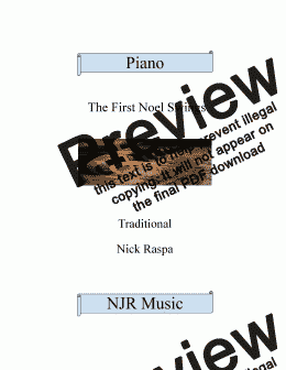 page one of The First Noel Swings - Elementary Piano