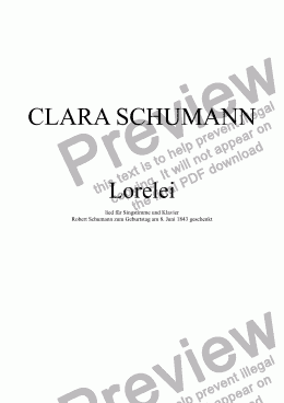 page one of Lorelei