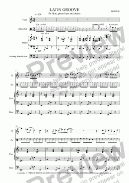 Jazzy Note Blocks Sheet music for Flute, Glockenspiel, Guitar, Bass guitar  & more instruments (Mixed Ensemble)