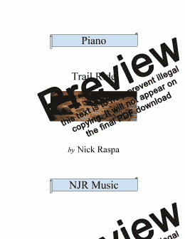 page one of Trail Ride - Intermediate advanced piano