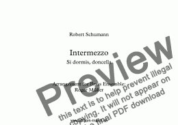 page one of Intermezzo - Si dormis, doncella