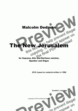 page one of The New Jerusalem