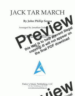 page one of Jack Tar March [ 8.5 X 11 - CONDUCTOR SCORE]