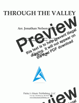 page one of Through The Valley [CONDUCTOR SCORE]