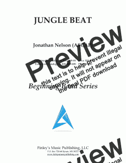 page one of Jungle Beat [8.5 x 11 SCORE]