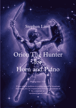 page one of Horn and piano: Orion The Hunter