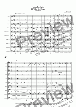 page one of Tchaikovsky: Nutcracker Suite  III.Valse des Fleurs - wind dectet