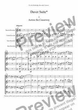 page one of Duver Suite