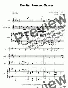 page one of The Star Spangled Banner (Duet for Bb-Trumpet and French Horn)