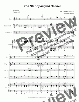 page one of The Star Spangled Banner (Trombone Duet)
