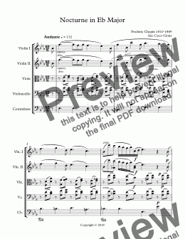 page one of Nocturne in Eb Major