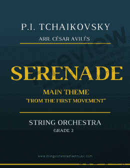 page one of Tchaikovsky's Serenade for Strings (Grade 2)