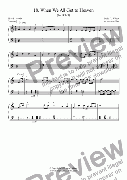 page one of When We All Get to Heaven - Really Easy Piano 18