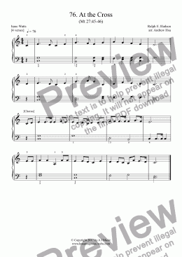 page one of At the Cross - Really Easy Piano 76