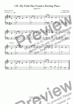 page one of My Faith Has Found a Resting Place - Really Easy Piano 138