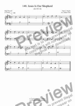 page one of Jesus Is Our Shepherd - Really Easy Piano 148