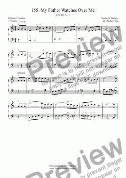 page one of My Father Watches Over Me - Really Easy Piano 155