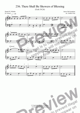 page one of There Shall Be Showers of Blessing - Really Easy Piano 256