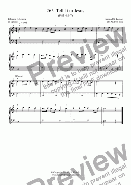 page one of Tell It to Jesus - Really Easy Piano 265