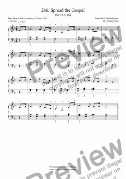 page one of Spread the Gospel - Really Easy Piano 266