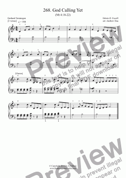 page one of God Calling Yet - Really Easy Piano 268