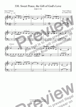 page one of Sweet Peace, the Gift of God's Love - Really Easy Piano 330