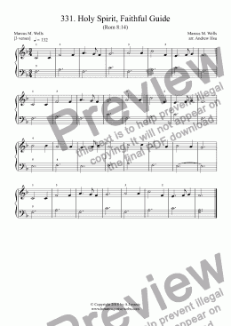 page one of Holy Spirit, Faithful Guide - Really Easy Piano 331