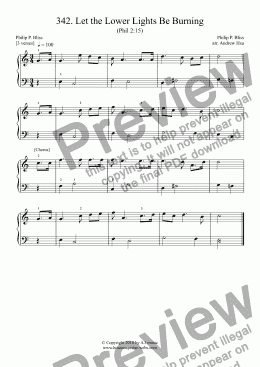 page one of Let the Lower Lights Be Burning - Really Easy Piano 342