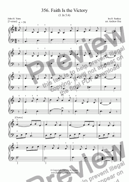 page one of Faith Is the Victory - Really Easy Piano 356