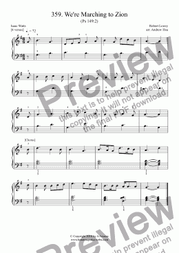 page one of We're Marching to Zion - Really Easy Piano 359