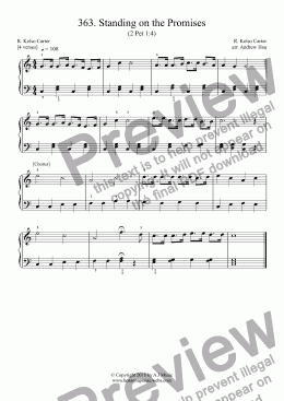 page one of Standing on the Promises - Really Easy Piano 363